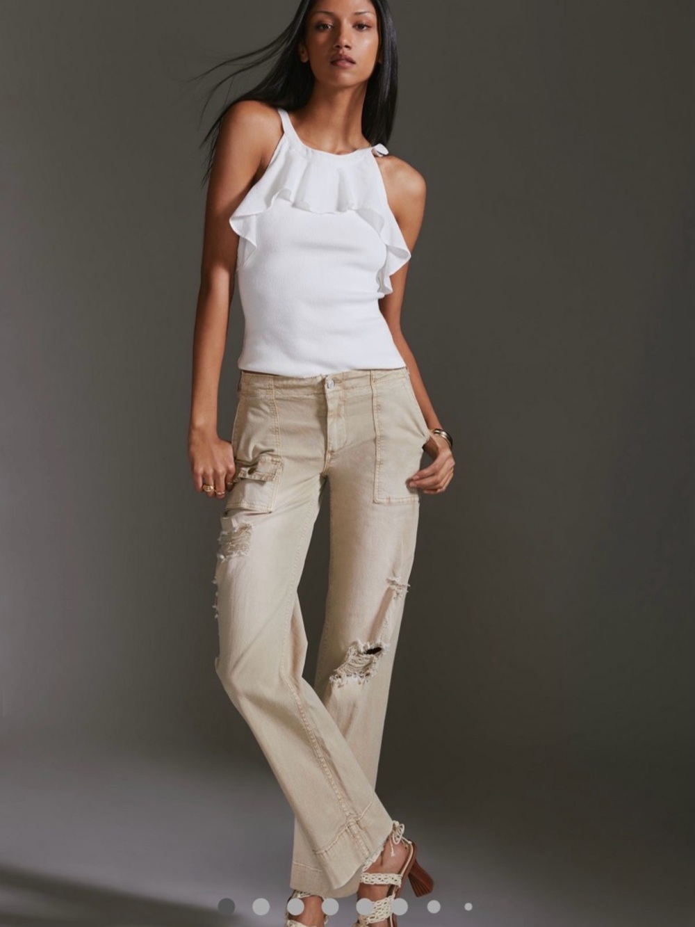 Pilcro low-rise relaxed trousers